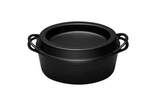 Le Creuset - 25084320000460 - Doufeu - Cocotte en fonte - Ovale - Noir - 32 cm